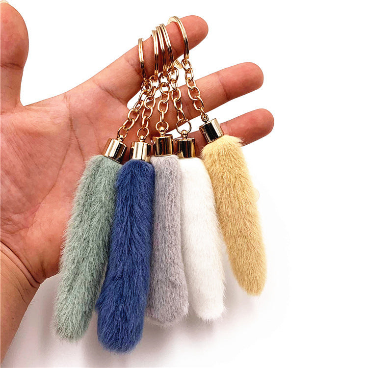 Wholesale Metal Tassel Plush Creative Keychain
